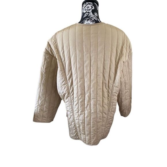 Calvin Klein Liner Jacket Khaki Quilted Winter Coat Outdoors Spring Preppy - Picture 2 of 15